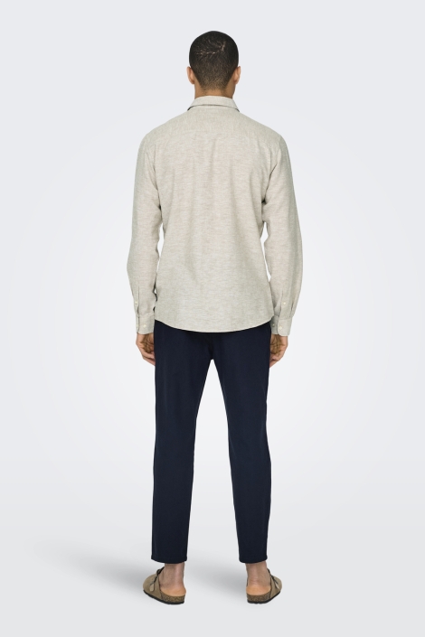 Only & Sons onscaiden ls solid linen shirt noos